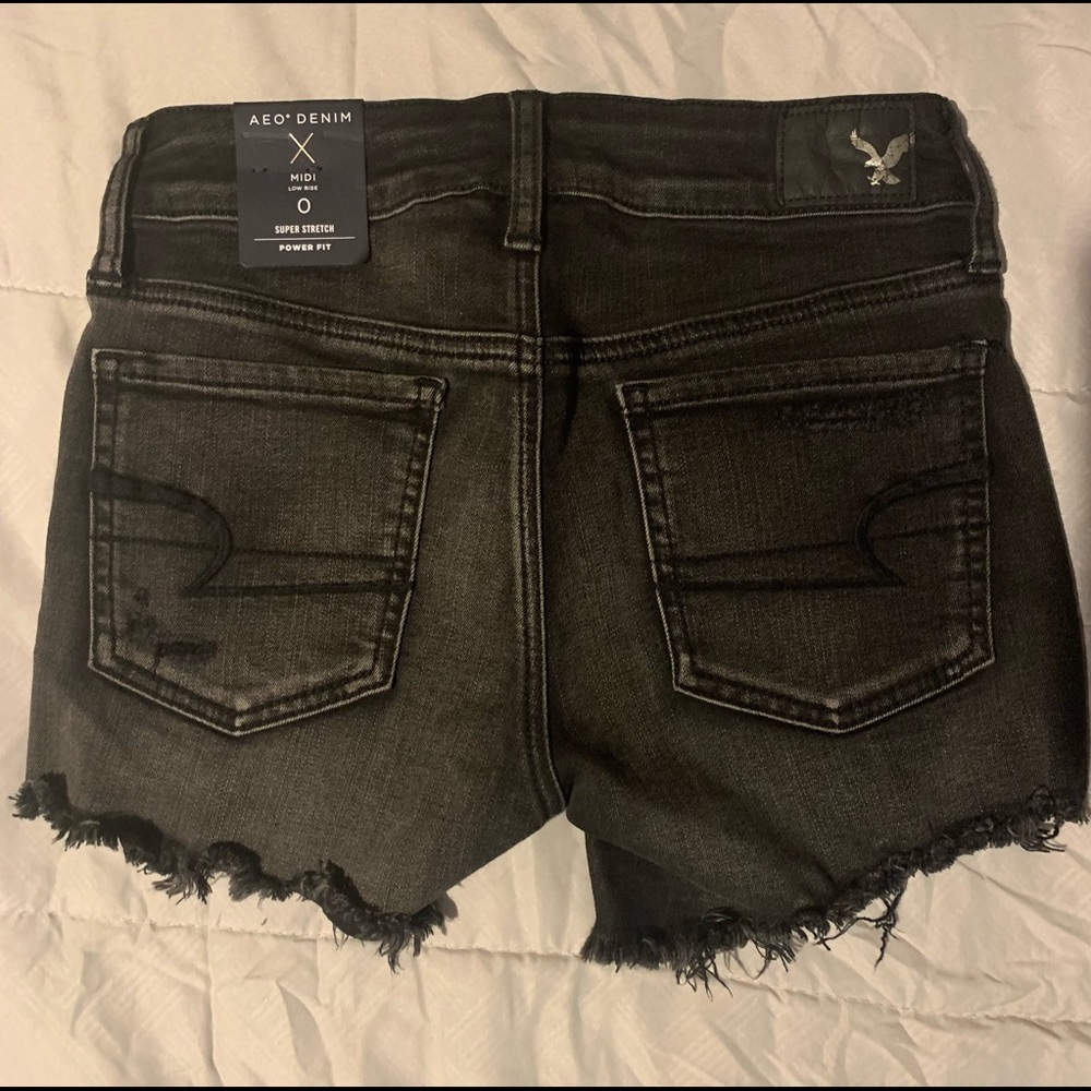 American Eagle Midi low rise super stretch jeans.